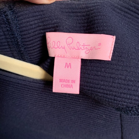 Lilly Pulitzer Navy 3 Quarter Sleeve Dress - Picture 3 of 4